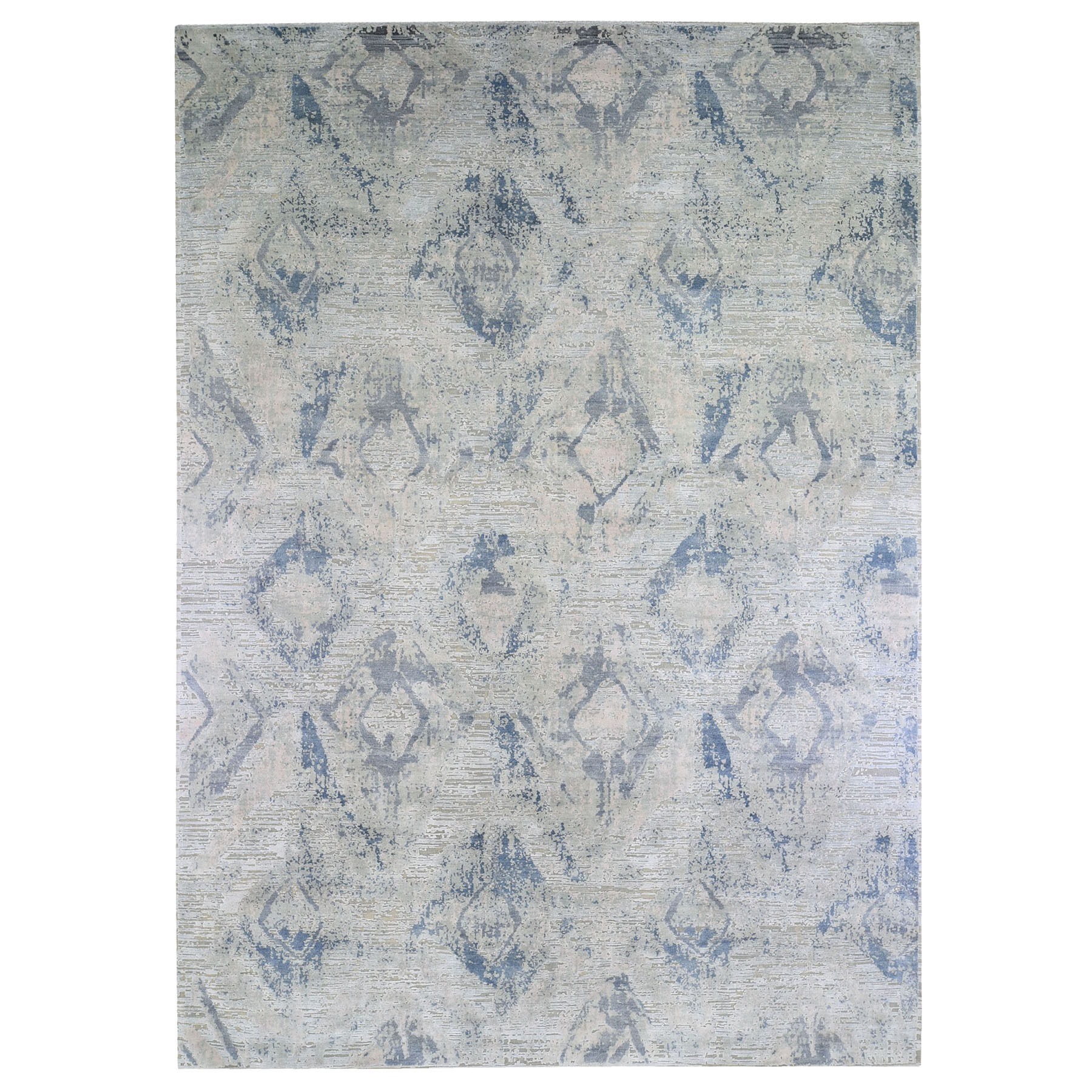 Transitional Wool Hand-Knotted Area Rug 10'0